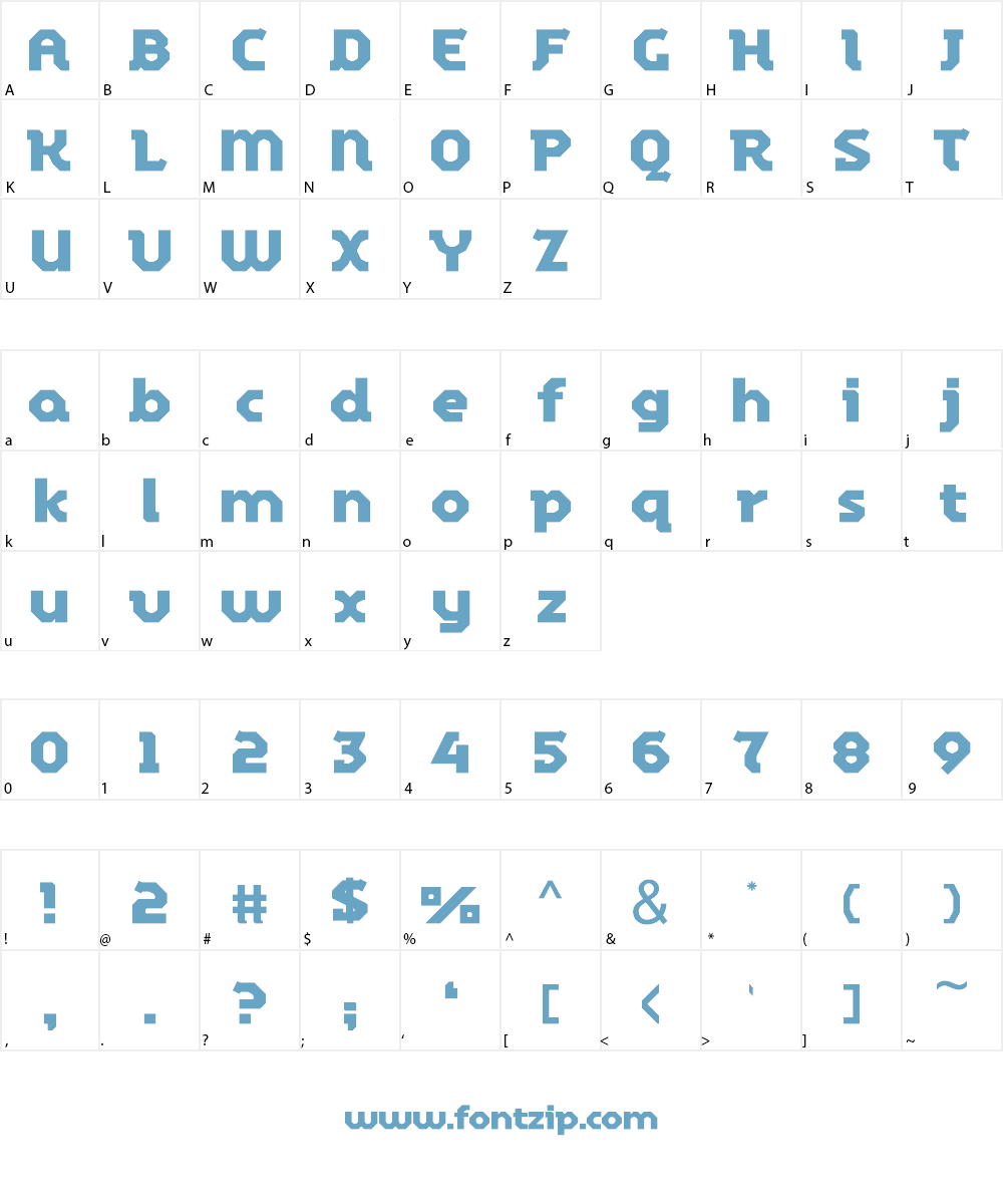 flaggers Font Character
